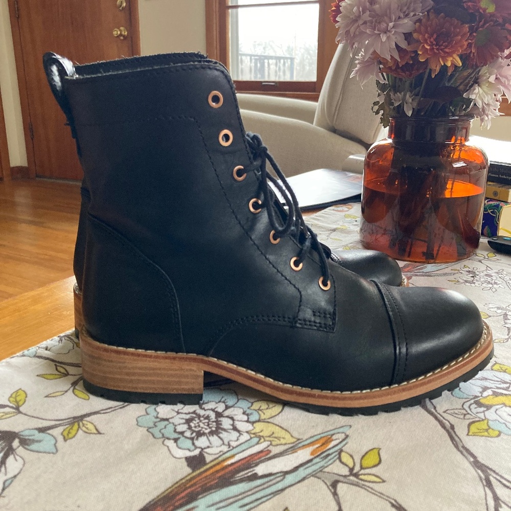 Patina Black Leather Boots, Women's Size 9, (39.5), EUC